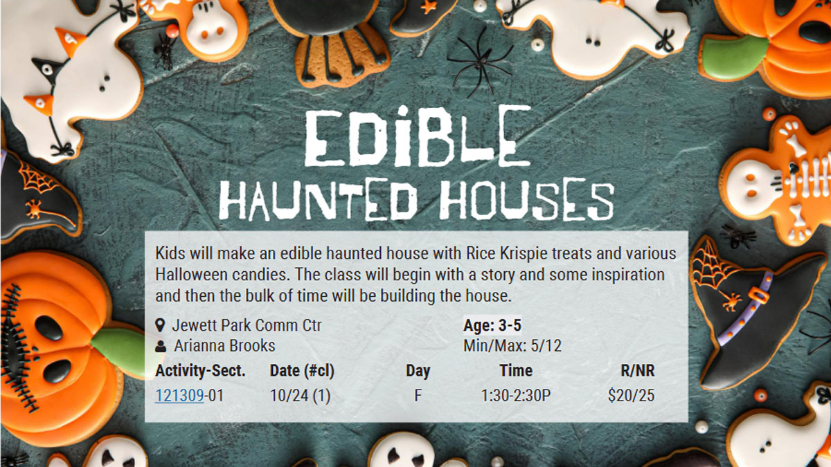 Edible Haunted Houses at Jewett Park Community Center in Deerfield